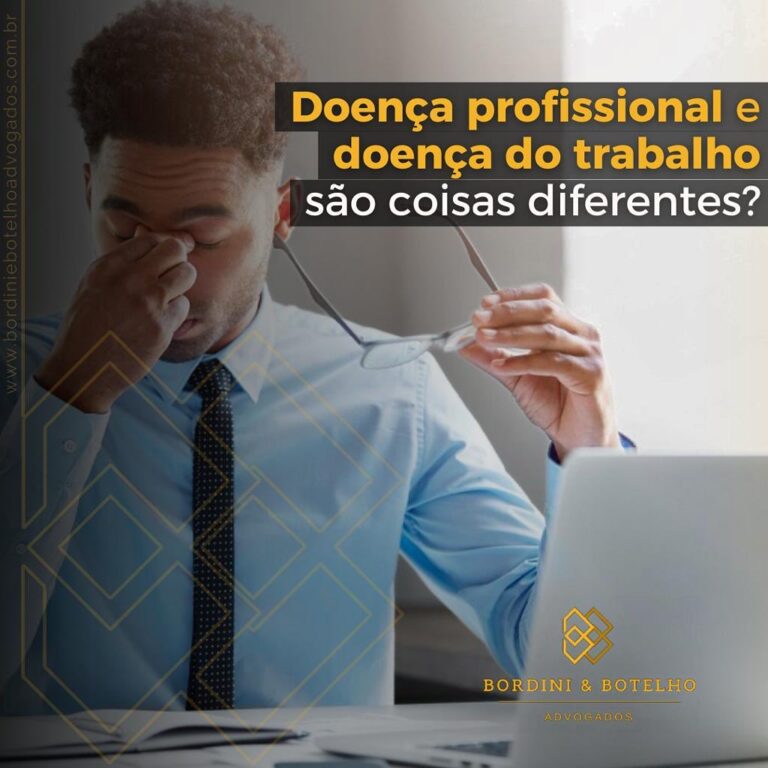 Doenças profissionais e doenças de trabalho são coisas diferentes?